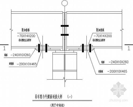 钢吊车梁连接节点资料下载-吊车梁与构件连接节点详图