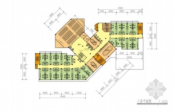 [南昌]酒店式折形体块留学生公寓建筑设计方案文本-酒店式折形体块留学生公寓建筑平面图