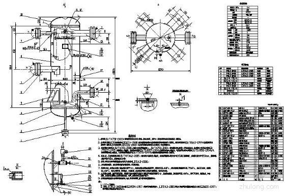 压缩空气分离器资料下载-氨液分离器-LDAFA80装配图