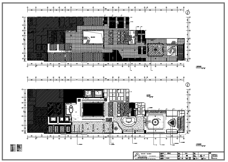 邦果咖啡餐厅室内设计二层全套施工图（含47个CAD图纸）-二层材料图