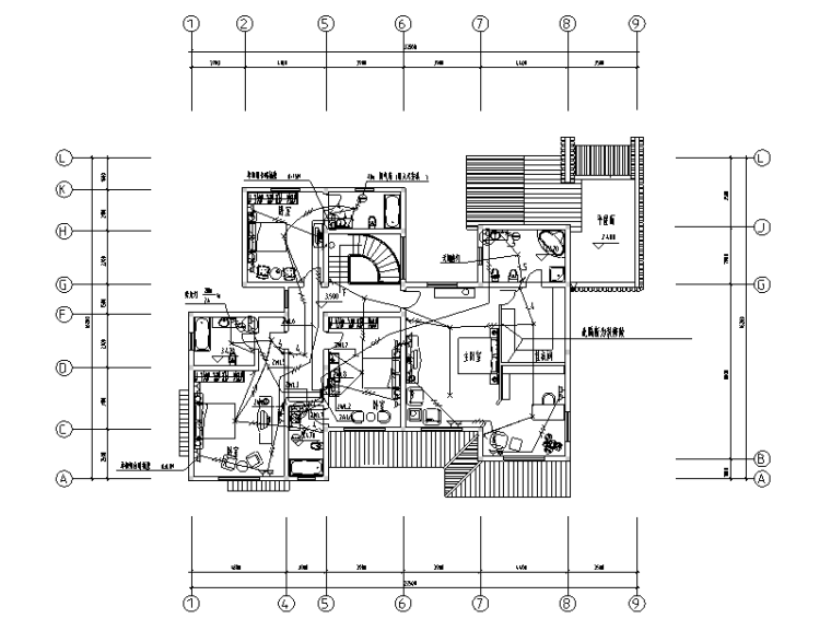 建筑电气弱电设计与施工资料下载-别墅电气强弱电电气设计图