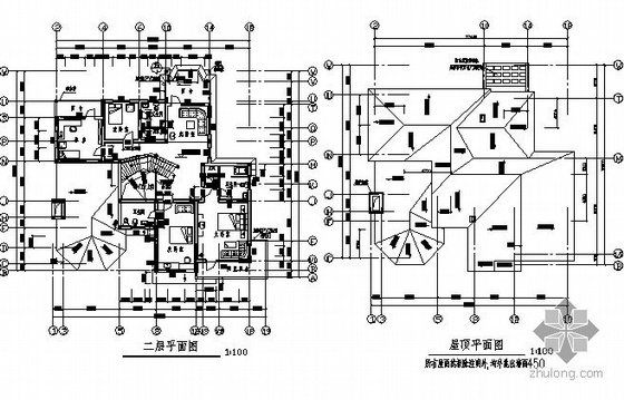 某农村家用二层楼别墅建筑结构施工图-3