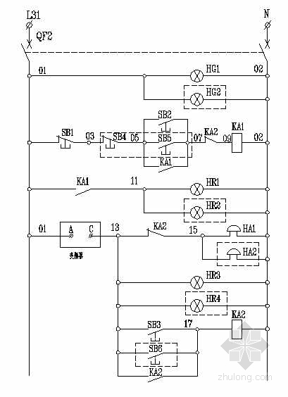 变频柜控制图CAD资料下载-185kW电动机变频调速控制图