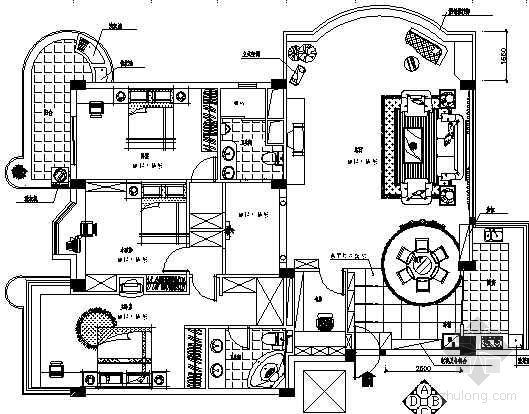 私人住宅CAD图资料下载-某私人住宅装修设计图