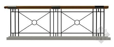 扶手栏杆模型资料下载-栏杆扶手15
