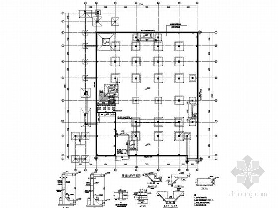 地下结构施工图纸教学资料下载-中学各种功能建筑结构施工图（含综合教学楼 实验楼 宿舍 风雨操场）