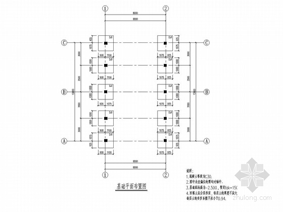 一层配电房施工图资料下载-[湖北]地上单层与二层框架结构配电房结构施工图