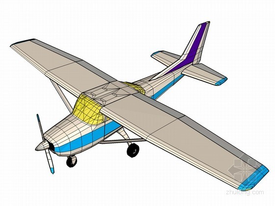 sketchup拱门模型资料下载-飞机SketchUp模型下载