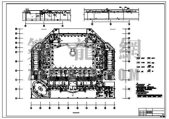 哈尔滨大剧院平面资料下载-红磨坊大剧院三层风管平面图
