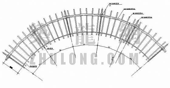 弧形廊亭花架施工图资料下载-某花园弧形花架全套施工图
