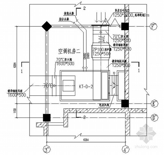 机房防排烟系统资料下载-空调机房详图与防排烟系统图