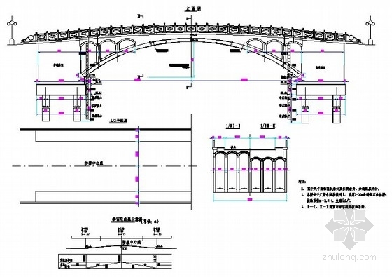 钢筋混凝土薄壁桥墩设计图资料下载-[河北] 钢筋混凝土拱桥设计图（全套）