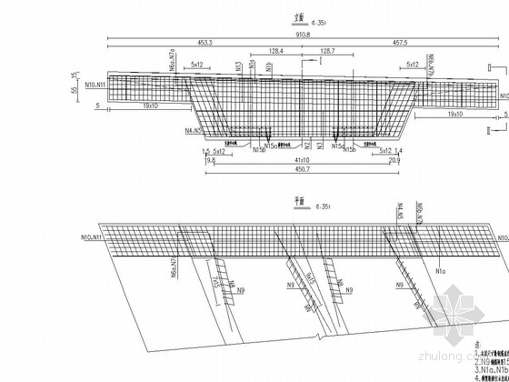 钢网结构预应力资料下载-68.45m异形箱梁梁体设计图49张（全预应力结构）