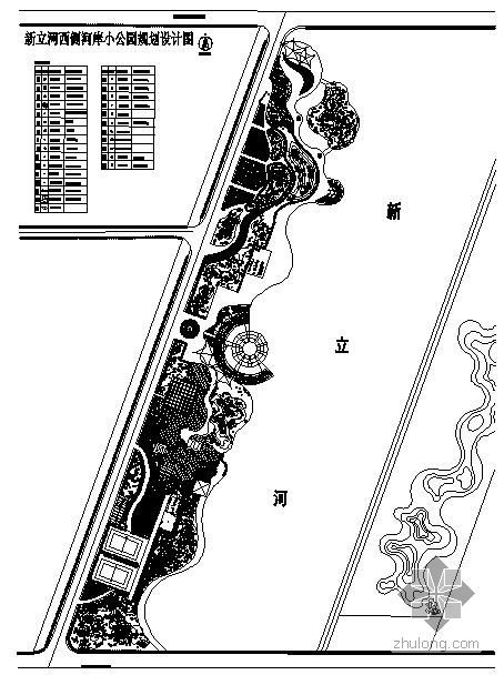 滨州某滨河公园景观设计图- 