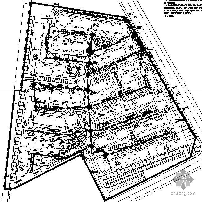 小区外网电气施工图资料下载-某小区安防、弱电外网电气图纸