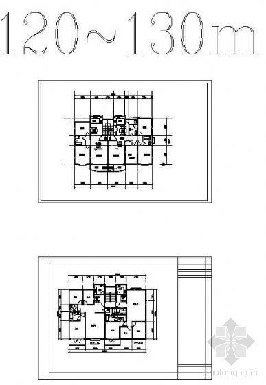 两个（120－130平米）住宅户型平面-3