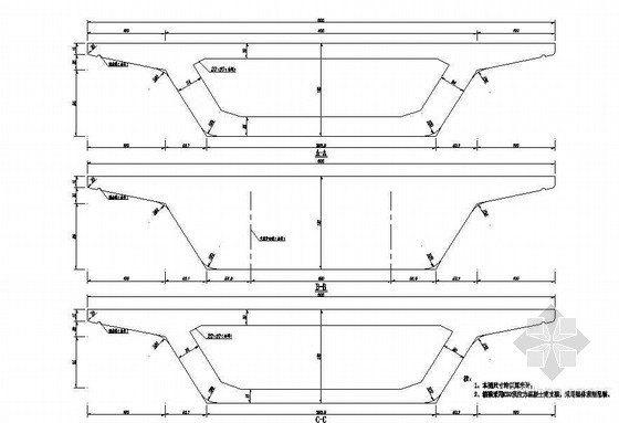 人行梯道坡度资料下载-公路人行天桥主桥箱梁构造节点详图设计