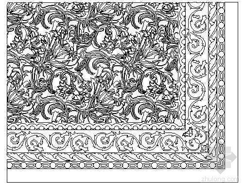 文明标准化图样资料下载-中国传统文化地毯图案04