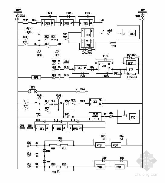 户式水机运行原理图资料下载-PST1200数字式变压器保护柜电气原理图