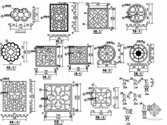 [长春]某仿古围墙建筑施工图- 