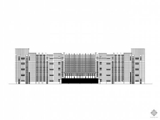 干挂石材施工图资料下载-[大连]某大学图书馆石岛红石材干挂建筑施工图