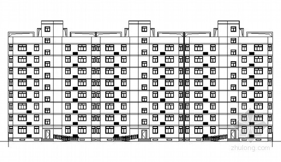 一梯四户套型CAD资料下载-[驻马店]某宜居经济适用房小区（7号楼）建筑施工图