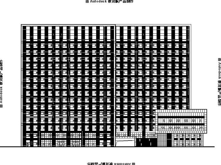 高层框剪施工图资料下载-[江苏]高层框剪结构大学校区实验楼建筑施工图