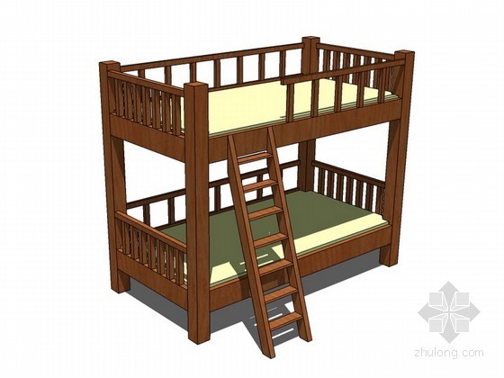 儿童高低床CAD模块资料下载-儿童双层床
