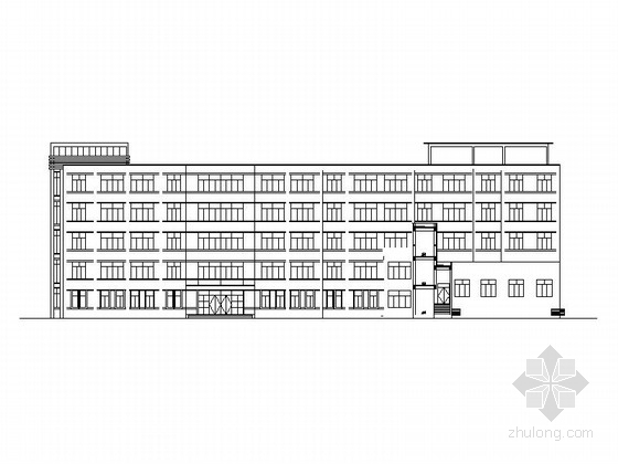 现代风格五层建筑资料下载-五层现代风格高中教学楼建筑施工图