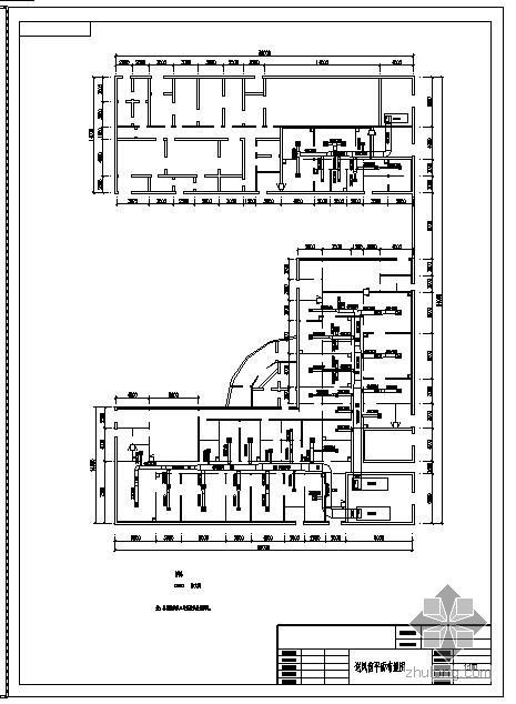 商业建筑暖通平面图资料下载-药厂制剂室暖通平面图