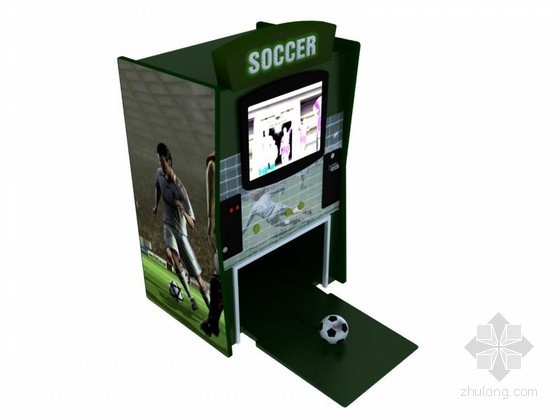 VR体验机游戏体验资料下载-足球游戏机3D模型下载