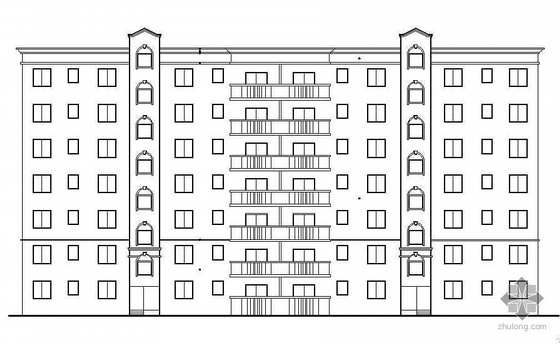 七层大厦建筑设计施工图资料下载-某七层砖混住宅建筑施工图