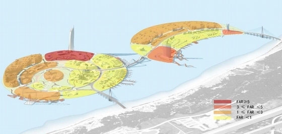 [海南]现代风格大型沿海旅游度假区规划设计方案文本（知名建筑事务所）-现代风格大型沿海旅游度假区规划分析图