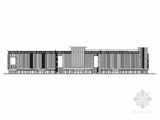 未来城合院建筑模型设计资料下载-[广西]五层现代风格商贸物流城建筑施工图（知名设计院）