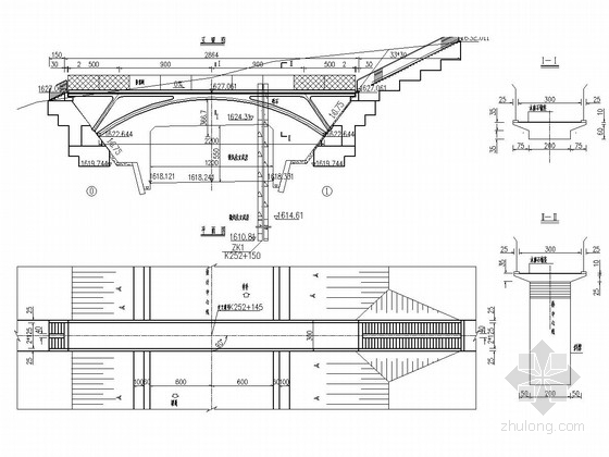 CAD拱形资料下载-高速公路23米跨径拱形人行天桥竣工图
