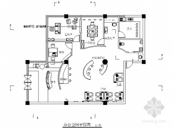 广告投光灯施工图资料下载-时尚活力现代广告公司室内装修施工图