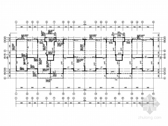 两栋8层剪力墙结构住宅楼结构施工图（含PKPM计算书）-1F梁配筋图 
