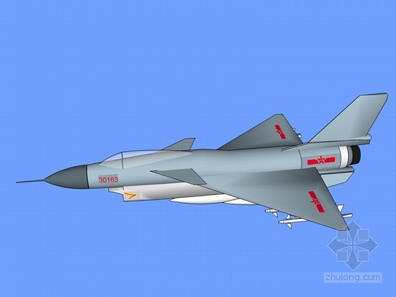 歼20战斗机模型资料下载-歼10战斗机SketchUp模型下载