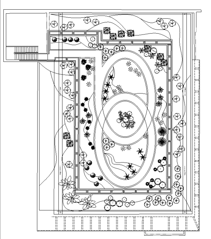 花园绿化CAD图资料下载-某行政办公楼屋顶绿化施工图
