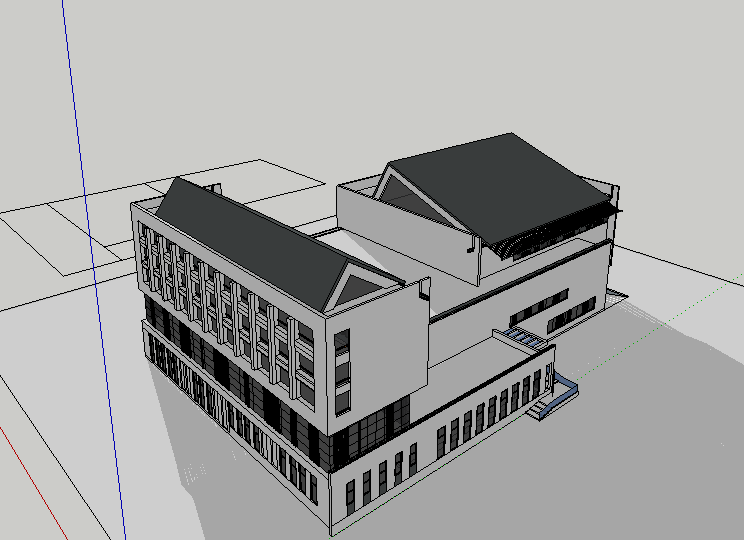 [徽派]中式体育馆SU建筑模型-微信截图_20180926120651