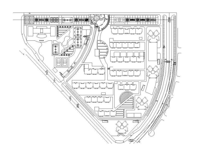 施工区大门立面图资料下载-[北京]华鼎世家居住区全套景观设计施工图设计（CAD）