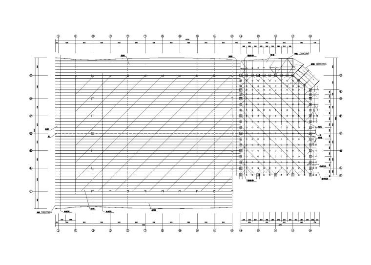 [天津]大学新建L形综合体育馆全套施工图201-檩条平面布置图