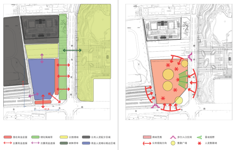 [徐州]科技广场西侧地块规划设计（CAD+文本）-界面分析