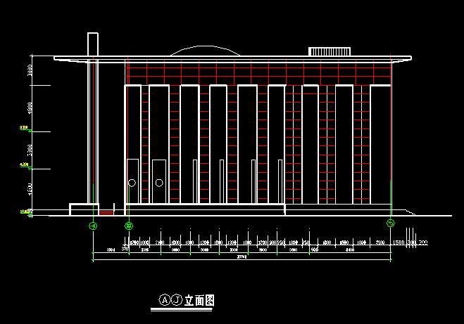 四层现代风格城建图书馆设计施工图
