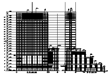 复杂平面建筑施工图资料下载-功能复杂的综合商业办公楼施工图