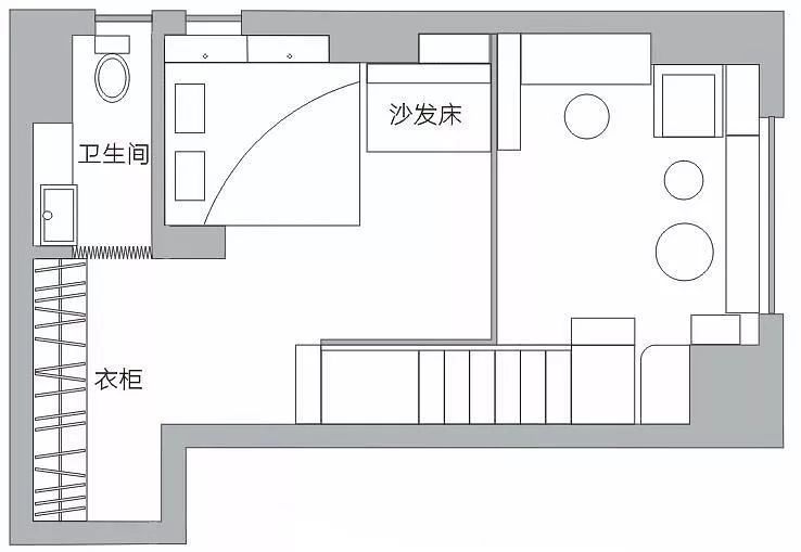 这个30平米的小房子， 榨干了房间里所有可利用面积_3