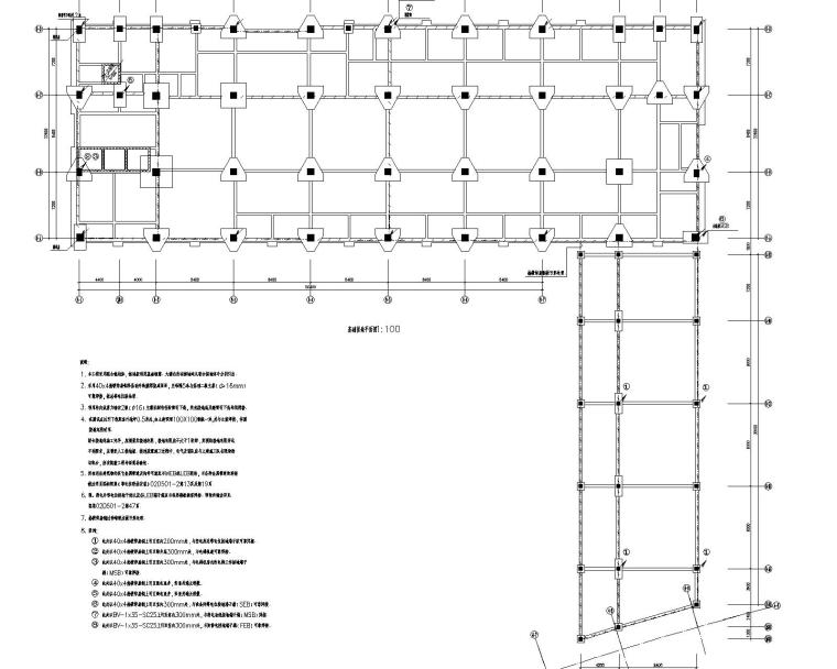 [江苏]同济-启东市行政综合服务中心电气施工图（含照明及配电系统,空调配电与控制系统,防雷与接地）-基础接地平面图