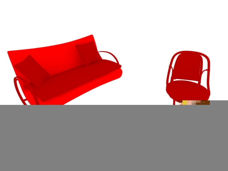 中式椅沙发组合3d模型资料下载-时尚办公沙发3D模型下载