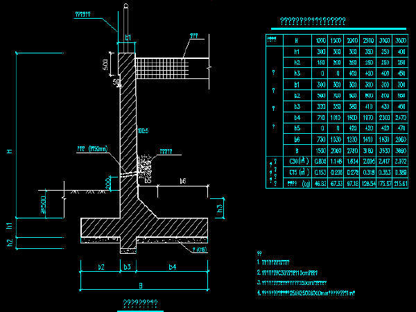 钢筋混凝土梯道设计图资料下载-L型钢筋混凝土挡土墙设计图