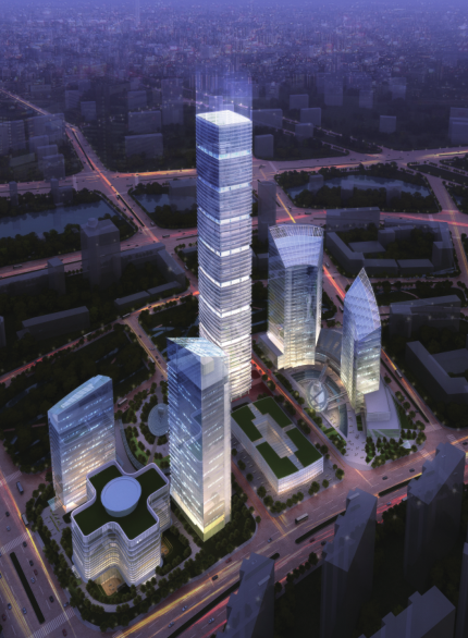 总平面规划设计cad资料下载-[北京]绿地集团超高层办公商务中心规划设计（含模型、CAD文件）